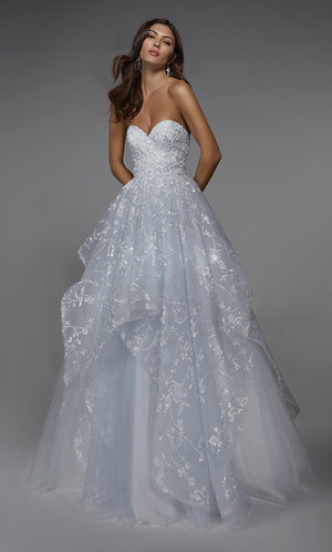 UNK-7041. Long Wedding Dress, Strapless, Ball Gown image 2