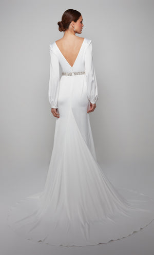 UNK-7070. Long, Plunging Neckline, Straight image 4