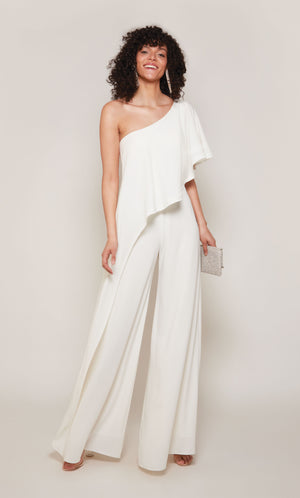 UNK-70049. Long, One Shoulder, Jumpsuit, Closed Back image 3