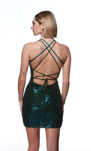 UNK-4810. Short, Plunging Neckline, Straight image 1