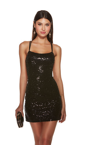 UNK-4809. Short, Scoop Neck, Straight, Strappy Back image 2