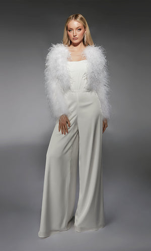 UNK-70070. Long, Scoop Neck, Jumpsuit, Closed Back image 6