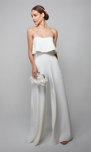 UNK-70015. Long, Strapless, Jumpsuit, Closed Back image 3