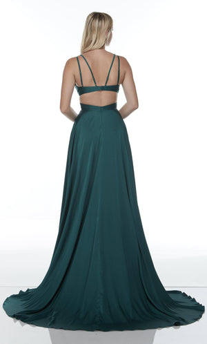 UNK-60453. Long, V-Neck, Flowy, Cutout Back image 2