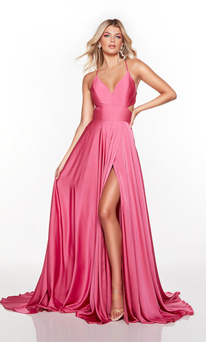 UNK-61460. Long, V Neck, Flowy, Strappy Back image 4