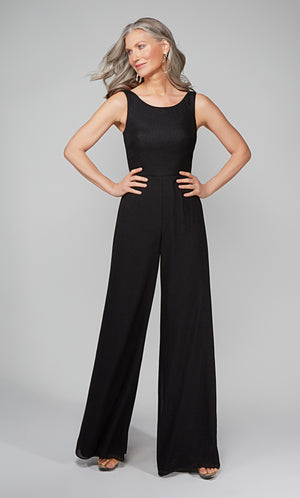 UNK-27633. Long, Scoop Neck, Jumpsuit, Closed Back image 2
