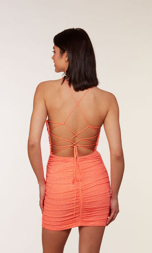 UNK-4733. Short, Cowl Neck, Straight, Strappy Back image 11