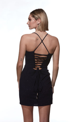 UNK-4823. Short, Scoop Neck, Straight, Strappy Back image 4