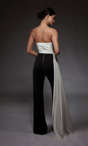 UNK-70050. Long, Strapless, Jumpsuit, Closed Back image 3