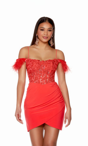 UNK-4693. Short, Off The Shoulder, Straight image 2
