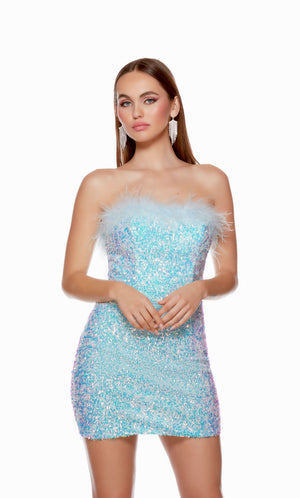 UNK-4767. Short, Strapless, Straight, Closed Back image 1