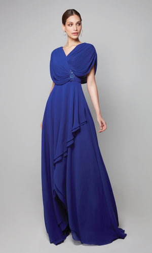 UNK-27592. Long, V-neck, A-line, V Shaped Back image 2
