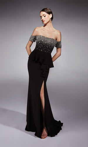 UNK-27715. Long, Off The Shoulder, Fit N Flare image 1