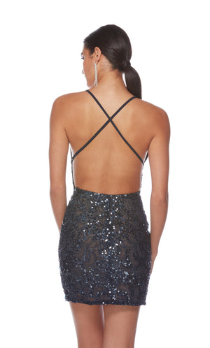 UNK-84009. Short, V Neckline, Straight image 1