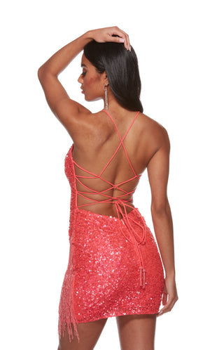 UNK-4624. Short, Plunging Neckline, Straight, Open Back image 14