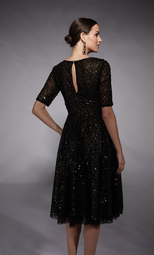 UNK-70062. Short, Illusion Neckline, A-line image 3