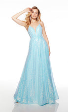 UNK-61398. Long, Plunging Neckline, A-line image 2
