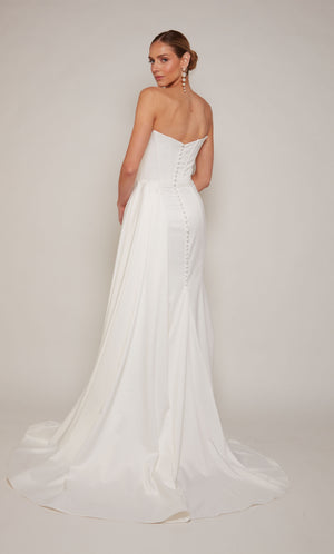 UNK-7093. Long, Strapless, Straight, Closed Back image 4