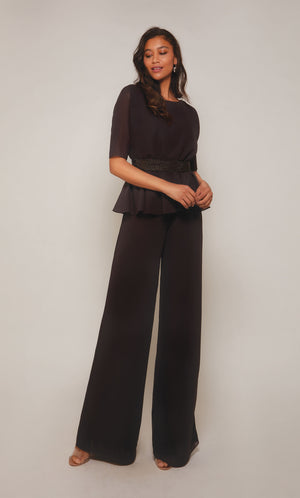UNK-27576. Long, Scoop Neck, Jumpsuit, Closed Back image 7
