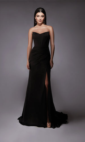 UNK-7093. Long, Strapless, Straight, Closed Back image 16
