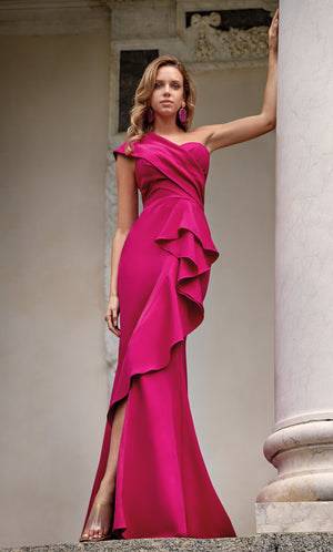 UNK-27646. Long, One Shoulder, Straight, Closed Back image 1