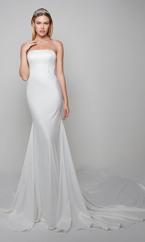 UNK-7060. Long, Strapless, Mermaid, Closed Back image 3
