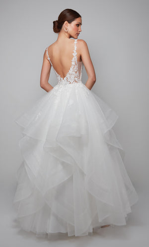 UNK-7082. Long, Plunging Neckline, Ball Gown image 4