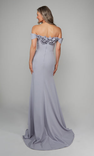 UNK-7062. Long, Off The Shoulder, Mermaid, Closed Back image 5