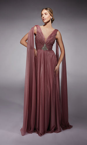 UNK-27720. Long, Plunging Neckline, A-line image 4