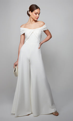 UNK-70013. Long, Off The Shoulder, Jumpsuit image 3