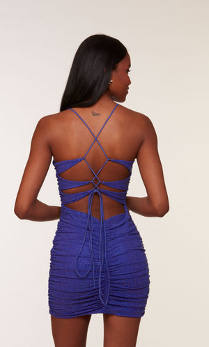 UNK-4730. Short, V-neck, Straight, Strappy Back image 5