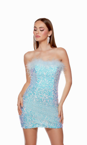 UNK-4767. Short, Strapless, Straight, Closed Back image 5