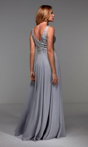 UNK-27473. Long Evening Dress, Sweetheart Neckline, Flowy image 1