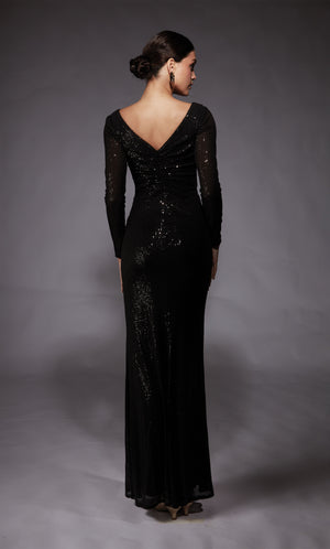 UNK-27741. Long, V-neck, Straight, V Shaped Back image 1