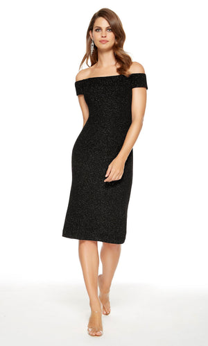 UNK-27343. Short Off The Shoulder Cocktail Dress, Off The Shoulder, Straight image 2