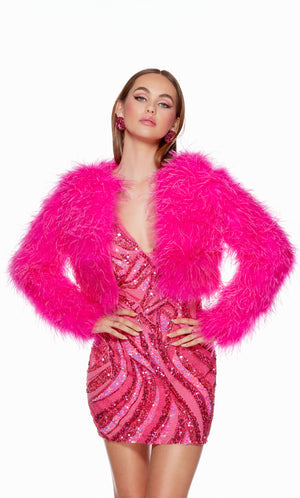 UNK-4640. Short, V-neck, Straight, Strappy Back image 5