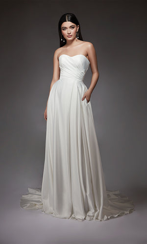 UNK-7088. Long, Sweetheart Neckline, A-line image 5