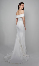 UNK-7058. Long, Off The Shoulder, Straight, Closed Back image 3