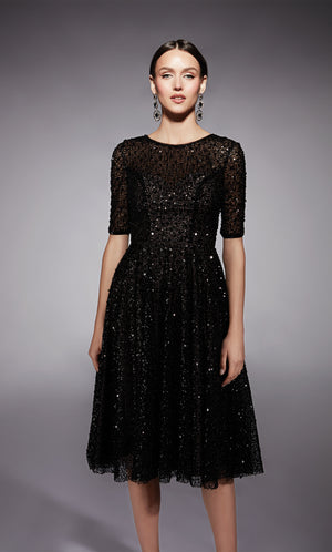 UNK-70062. Short, Illusion Neckline, A-line image 0