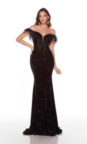 UNK-61373. Long, Off The Shoulder, Fit N Flare image 0