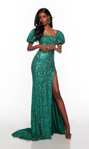 UNK-61392. Long, Square Neckline, Straight, Open Back image 2