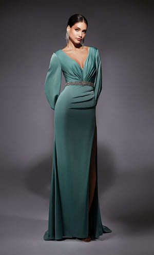 UNK-27696. Long, V-neck, Straight, V Shaped Back image 4