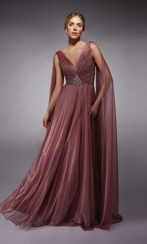 UNK-27720. Long, Plunging Neckline, A-line image 6