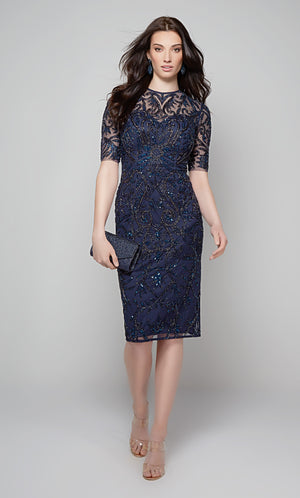 UNK-27583. Short, Illusion Neckline, Straight image 0