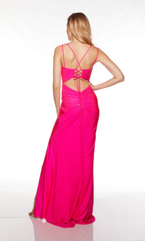 UNK-61451. Long, Plunging Neckline, Straight image 4