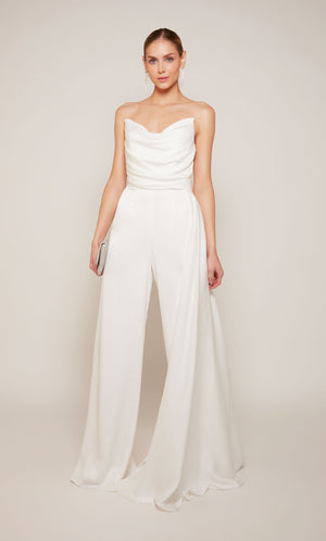 UNK-70050. Long, Strapless, Jumpsuit, Closed Back image 4