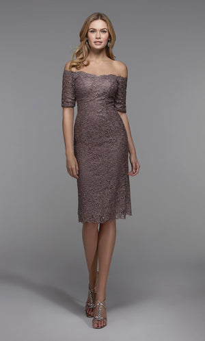 UNK-27535. Short Cocktail Dress, Off The Shoulder, Straight image 0