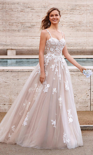 UNK-Wedding Dress: 7043. Long Bridal Gown, Sweetheart Neckline, Ball Gown image 0