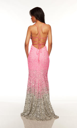 UNK-61338. Long, Plunging Neckline, Fit N Flare image 4