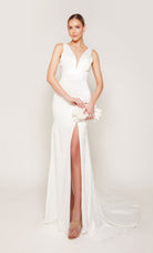 UNK-7091. Long, Plunging Neckline, Straight image 4